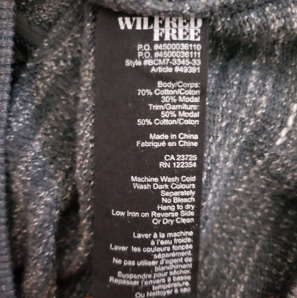 ARITZIA WILFRED FREE Rousseau Zip up Sweater - Picture 4 of 4